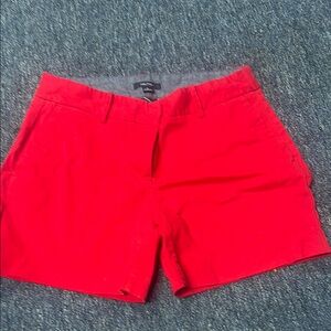 Nautica Red Bermuda Shorts Cotton Blend Casual